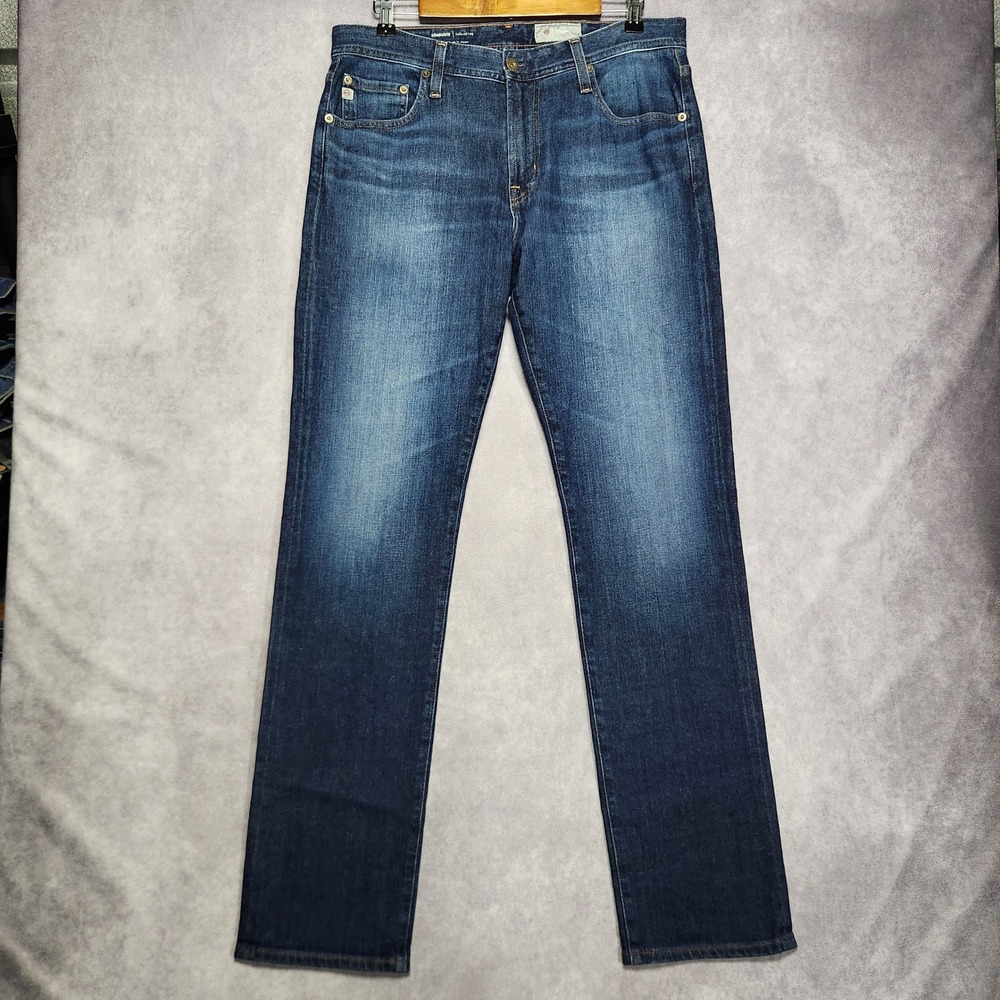 AG Adriano Goldschmied Graduate‎ Tailored Leg Jeans Blue Dark Wash 33x34 Mens